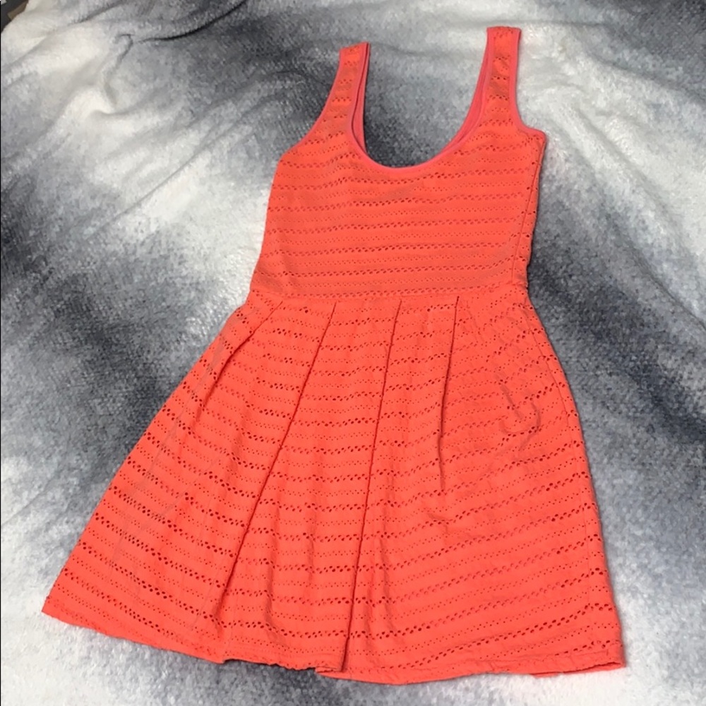 Summer dress coral flowy